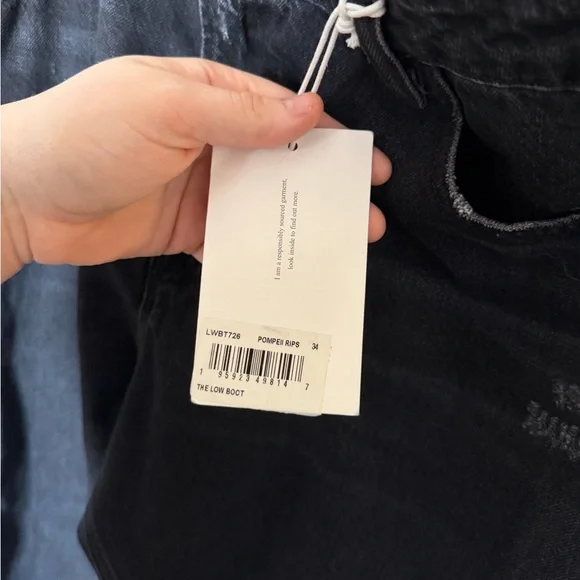 NWT FRAME Low-rise Bootcut Black Jeans Women’s size 34 - Picture 6 of 8